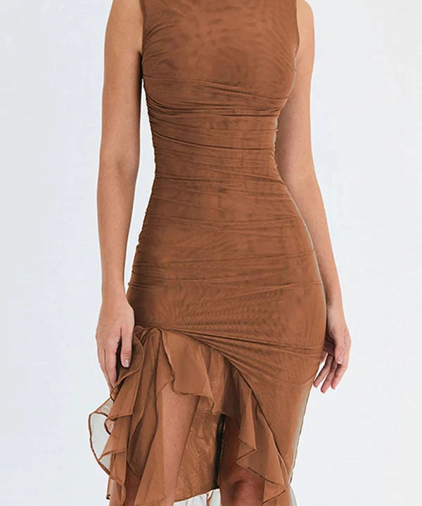 Charlotte Short Sleeve Party Midi Dress