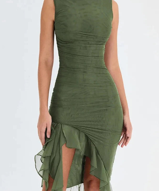 Charlotte Short Sleeve Party Midi Dress