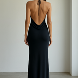 Halter Neck Backless Formal Wear Maxi Dress