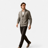 Legacy Sydney | Men’s Merino Wool Suit-Collar Cardigan