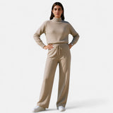 Legacy Sydney | Women’s Pure Wool Wide-Leg Knit Trousers