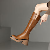 Women's Chunky Knee High Boots with