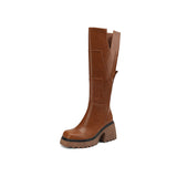 Women's Chunky Knee High Boots with