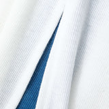 Colorblock V-Neck Ribbed Cocktail Maxi Dress