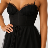 Corset Chiffon Midi Gown