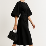 Crew Neck Midi Work Dress