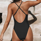 Legacy Sydney | Crossed Strap Plain Swimsuit