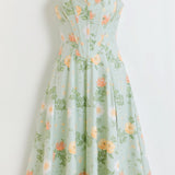 Dahlia Floral Party Midi Dress