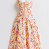 Dahlia Floral Party Midi Dress