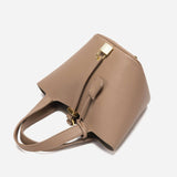 Legacy Sydney | Luxe Taupe Leather Bucket Bag