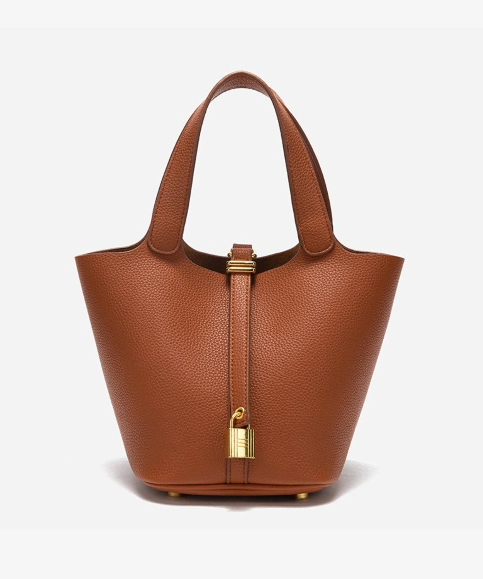 Legacy Sydney | Luxe Taupe Leather Bucket Bag