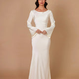 Elegant Wedding Guest Long Sleeve Maxi Dress