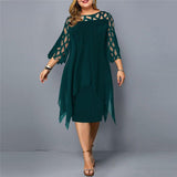 Evening Event Cocktail Plus Size Midi Dress