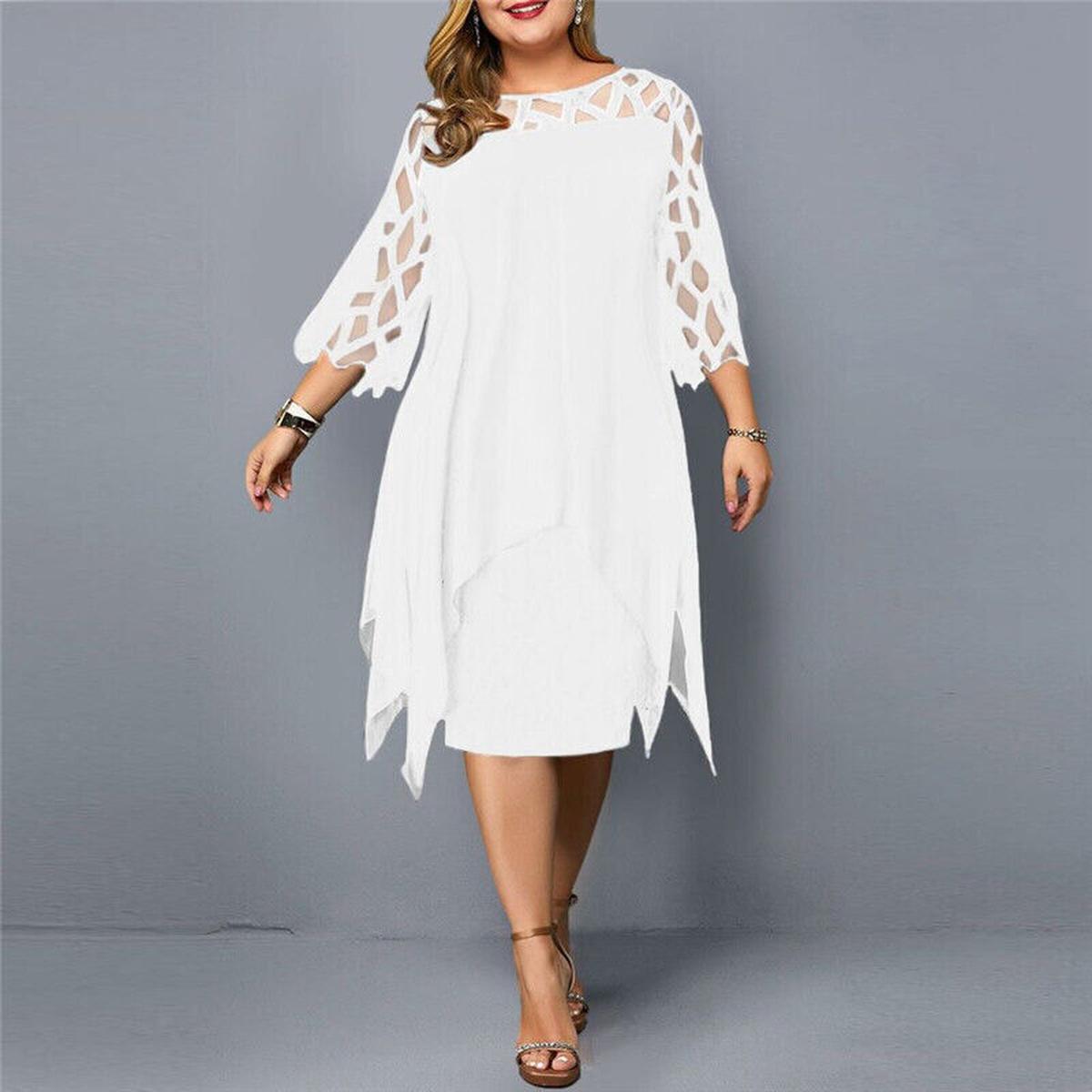 Evening Event Cocktail Plus Size Midi Dress