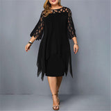 Evening Event Cocktail Plus Size Midi Dress