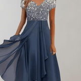 Elegant Women's Cocktail Midi Dress