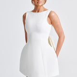 Cute Bow-Back Party Mini Dress