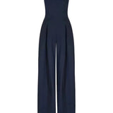 Women's Elegant loose fit strapless jumpsuit