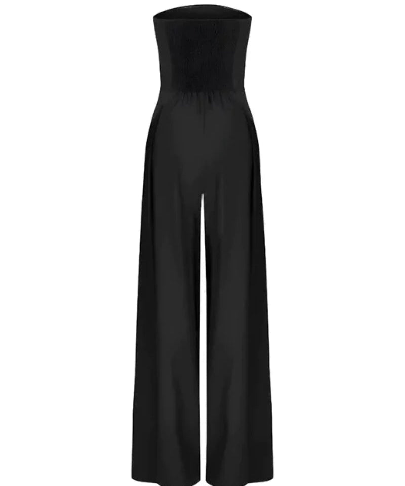 Women's Elegant loose fit strapless jumpsuit