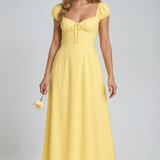 Empire Yellow Prom Maxi Dress
