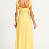 Empire Yellow Prom Maxi Dress
