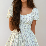 Summer Floral Corset Mini Dress
