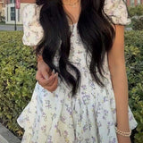 Summer Floral Corset Mini Dress