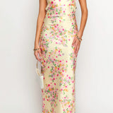 Yellow Summer Bloom Maxi Dress