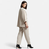 Legacy Sydney | Women’s Wrinkled Suit Jacket & Pants Set – Sculpted Autumn Elegance