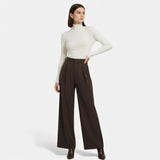 Legacy Sydney | Women’s Jacquard Pleated Wide-Leg Trousers