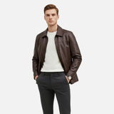 Legacy Sydney | Men’s PU Leather Jacket – Stand Collar Autumn Elegance