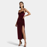 Legacy Sydney | Women’s Ruched Spaghetti Strap Evening Dress