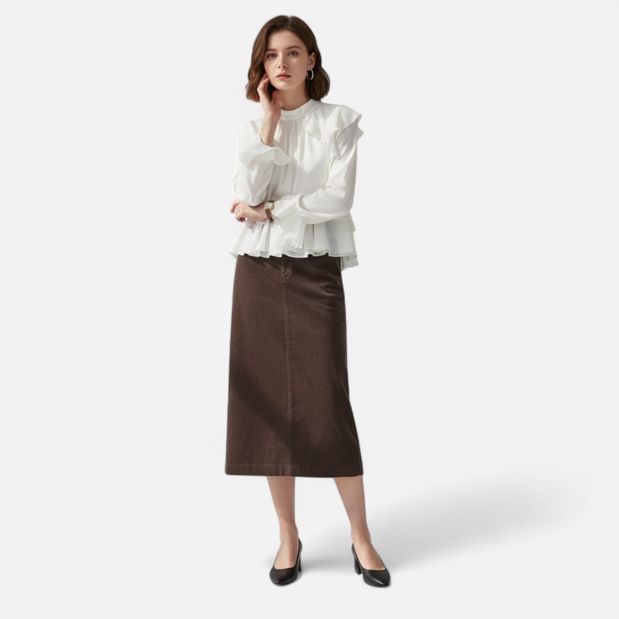 Legacy Sydney | Women's Elegant Corduroy Skirt