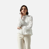 Legacy Sydney | Women's Elegant Chiffon Ruffled Blouse