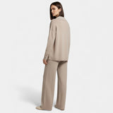 Legacy Sydney | Women’s Cashmere-Feel Polo Lounge Set with Elegant Knit Detail