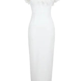White Evening Wedding guest Maxi dress