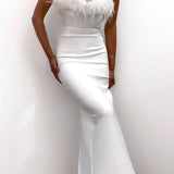 White Evening Wedding guest Maxi dress