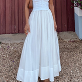 Elegant White Summer Party Dress