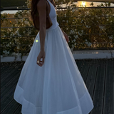 Elegant White Summer Party Dress