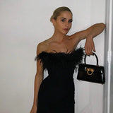 Black Elegant Party Mini Dress