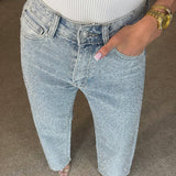 Legacy Sydney | High Waist Diamanté Straight Jeans