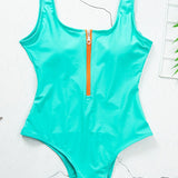 Legacy Sydney | V-Neck Hollow Zipper Swimsuit