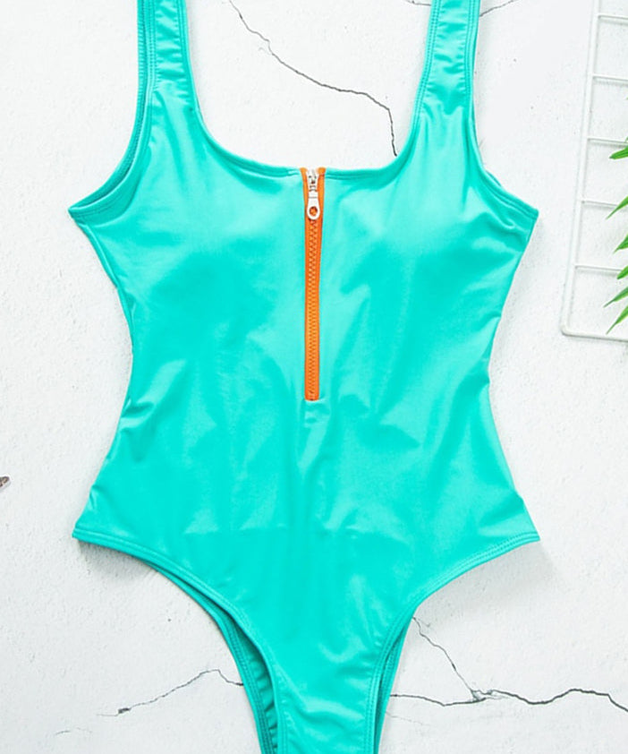 Legacy Sydney | V-Neck Hollow Zipper Swimsuit