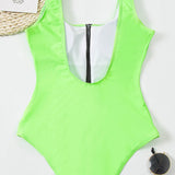 Legacy Sydney | V-Neck Hollow Zipper Swimsuit
