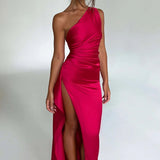 Satin Evening Grown Maxi Dress