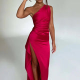 Satin Evening Grown Maxi Dress