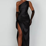 Satin Evening Grown Maxi Dress
