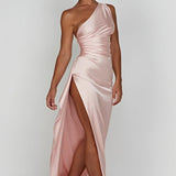 Satin Evening Grown Maxi Dress
