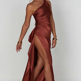 Satin Evening Grown Maxi Dress