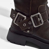 Knee-High Chunky Flat Boots